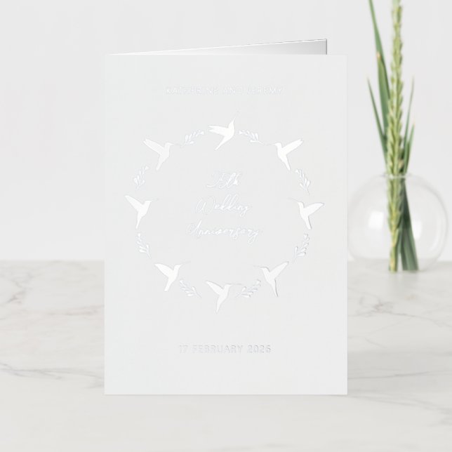 Aniversario de bodas de plata personalizable (Anverso)