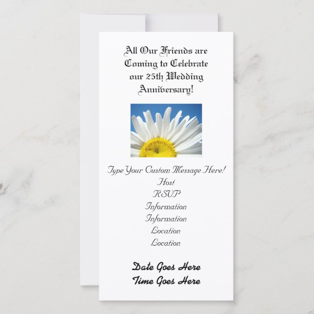 Aniversario de bodas! Invitaciones de fiesta Marga (Anverso)