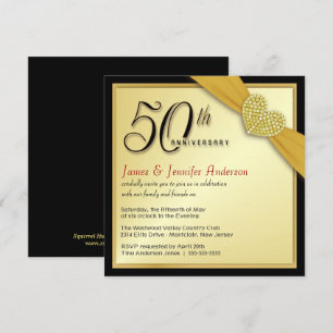 Aniversario de bodas número 50 - Invitaciones de o