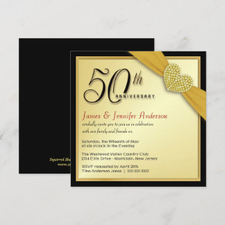 Aniversario de bodas número 50 - Invitaciones de o