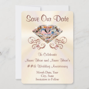 Aniversario de Diamante Guardar las tarjetas de fe