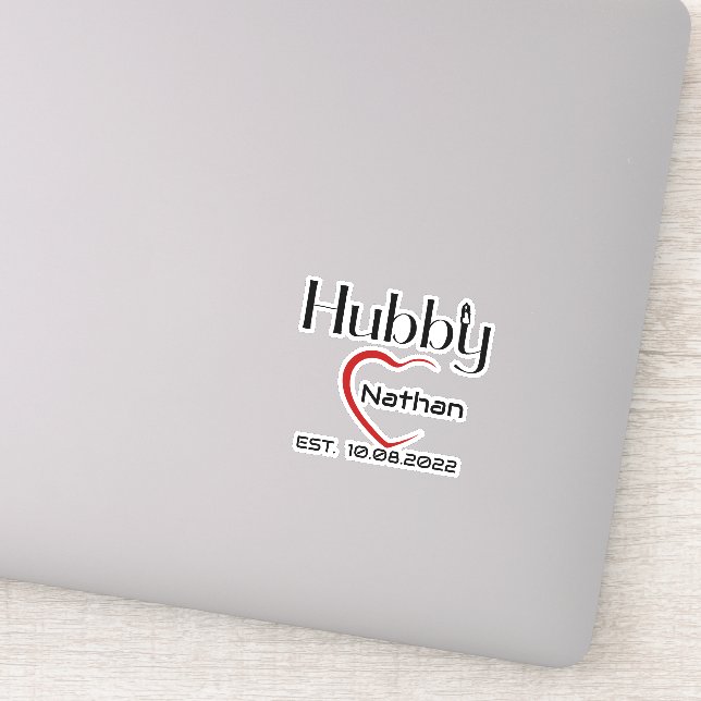 Aniversario de la Boda de Pegatinas de Hubby Wifey (Detalle)