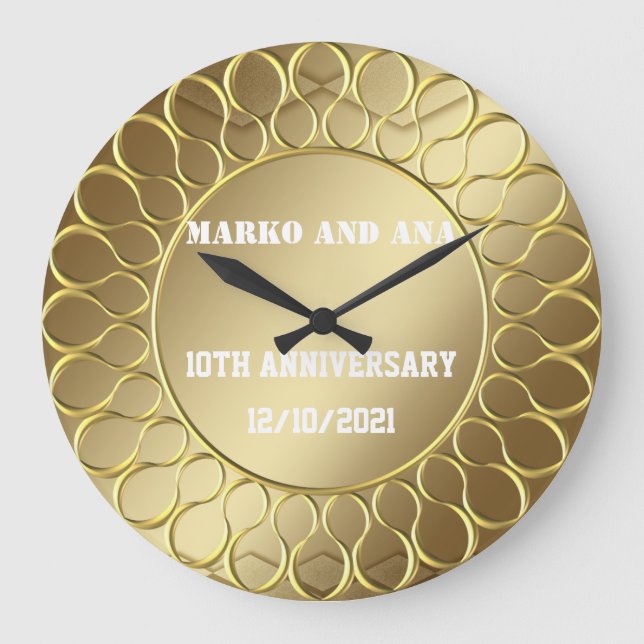 Aniversario de la elegancia dorada del amor reloj  (Anverso)