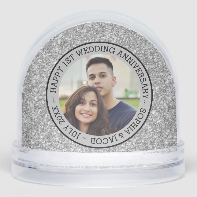 Aniversario de la foto del personalizado (Anverso)