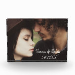 Aniversario de la foto y el Boda personalizados<br><div class="desc">Regalo romántico para un aniversario,  cumpleaños,  El día de San Valentín o cualquier ocasión romántica. Personalice la imagen y el texto de este bloque de fotos. Añade tu propia foto y boda o fecha de aniversario.</div>