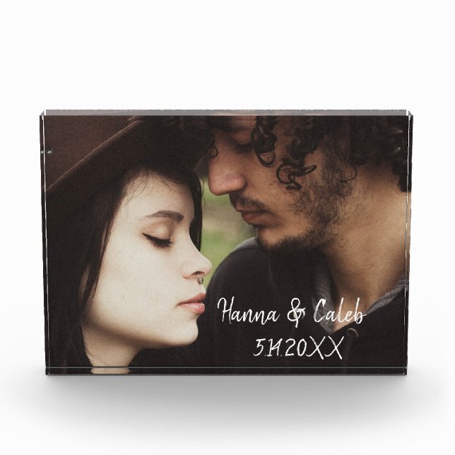 Aniversario de la foto y el Boda personalizados (Anverso)