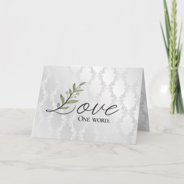 Aniversario de la hoja de amor con tarjeta de dama (Anverso)