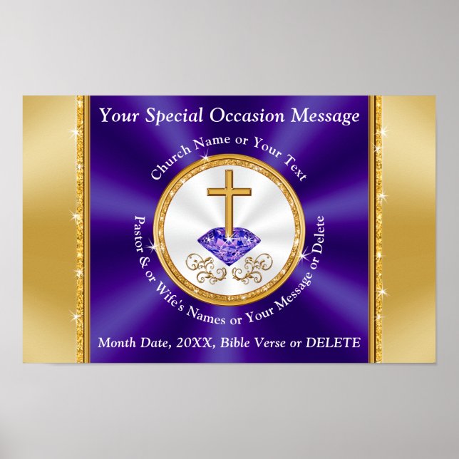 Aniversario de la Iglesia Poster Decoraciones Fies (Frente)