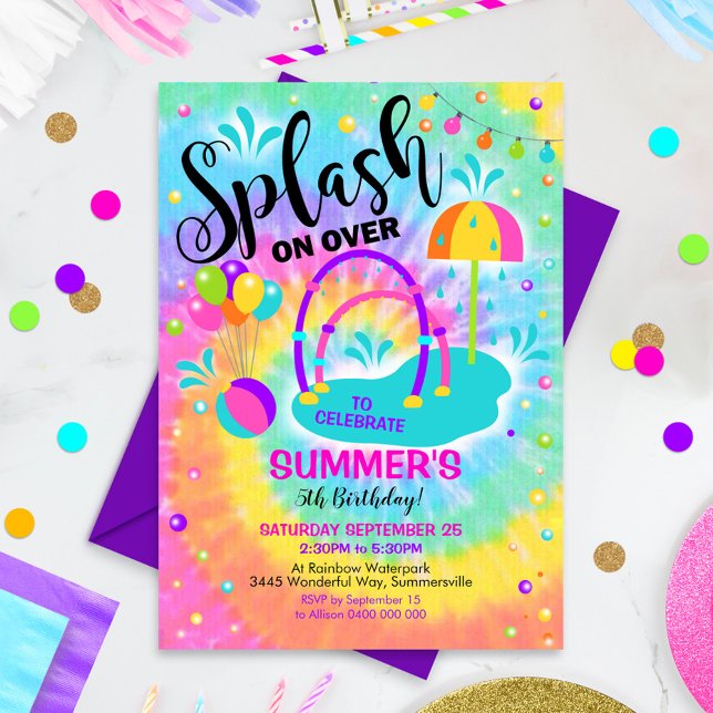 Aniversario de la invitación a la fiesta de Splash (Subido por el creador)