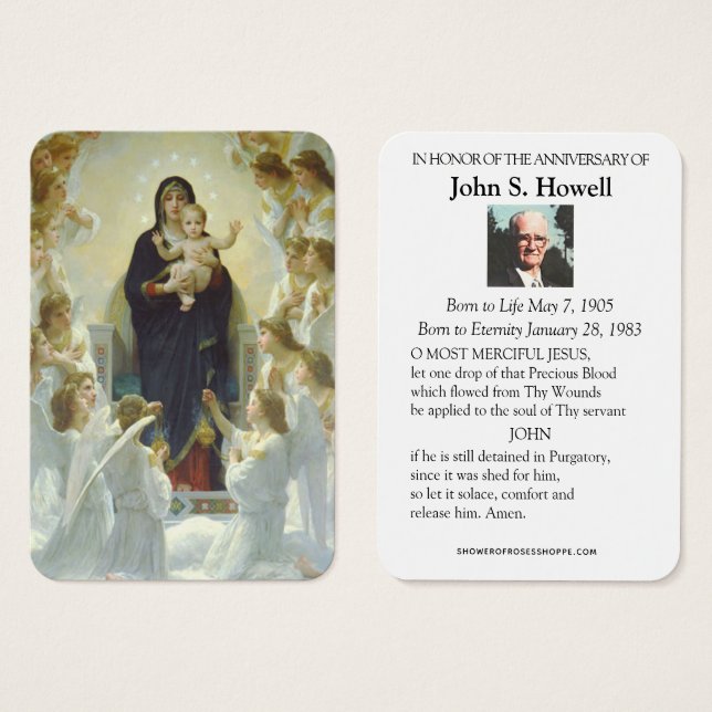 Aniversario de la muerte de la Virgen María, queri (Anverso y reverso)