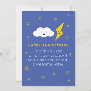 Aniversario de la tarjeta de esposa