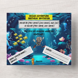 Aniversario de Ocean Adventure - Tarjeta plana