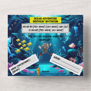 Aniversario de Ocean Adventure - Tarjeta plana