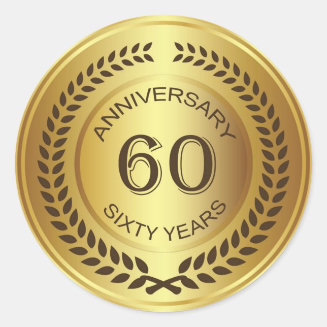 Aniversario de Oro 60 con Pegatina de laurel (Anverso)
