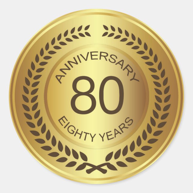 Aniversario de Oro 80 con Pegatina de laurel (Anverso)