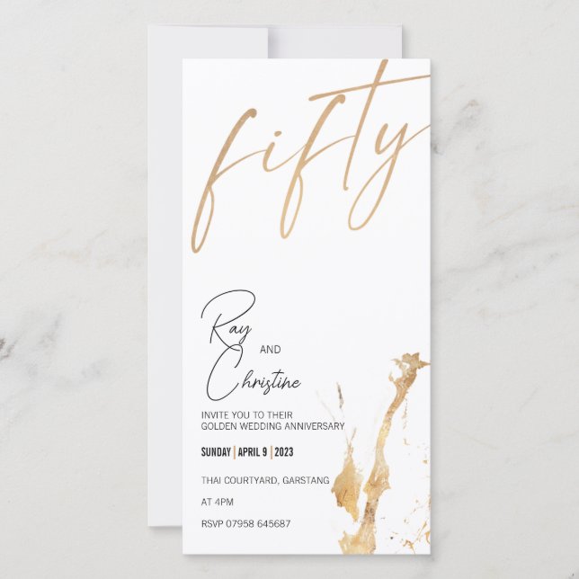 ANIVERSARIO DE ORO / INVITACIÓN DE 50 AÑOS (Anverso)