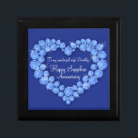 Aniversario de zafiro caja de regalo de 45 años de<br><div class="desc">Bonito zafiro efecto gráfico mantener caja de regalo. Perfecto para mostrar un regalo especial para su esposa en un aniversario de boda de zafiro de 45 años u otra ocasión especial. La caja de regalo dice: "A mi maravillosa esposa Dorothy. Feliz Aniversario del Diamante", o puede ser personalizado con tus...</div>