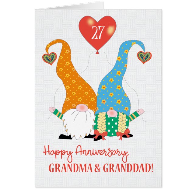 Aniversario del año Personalizado de los abuelos c (Frente)