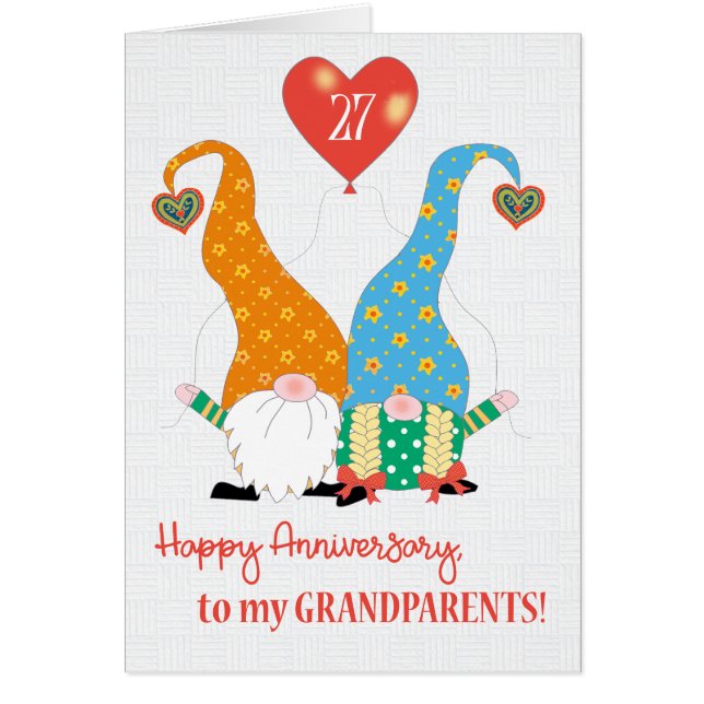 Aniversario del año Personalizado de los abuelos c (Frente)