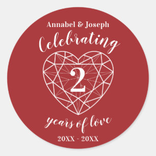 Aniversario del atuendo rojo 2 años de pegatinas a