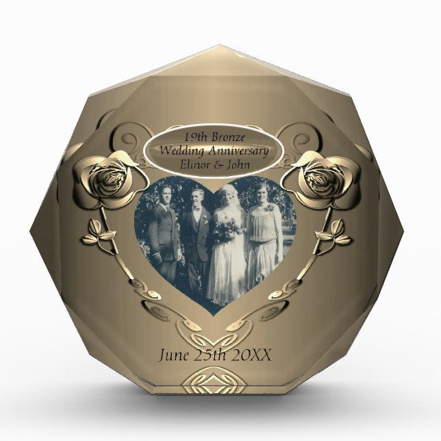 Aniversario del Boda de la foto 19/8 del Bronze(Co (Anverso)