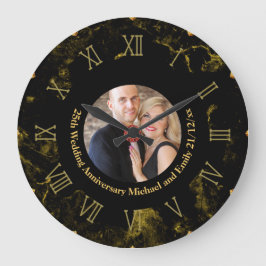 Aniversario del Boda de la foto: Reloj de mármol d