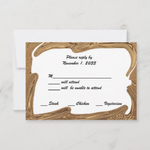 Aniversario del Boda Dorado Tarjetas RSVP Gold