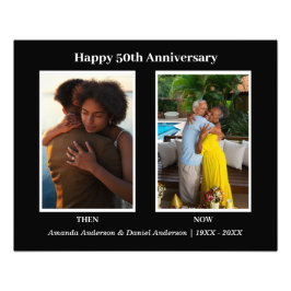 Aniversario del Collage de fotos negro y blanco de