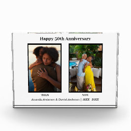 Aniversario del Collage de fotos negro y blanco de