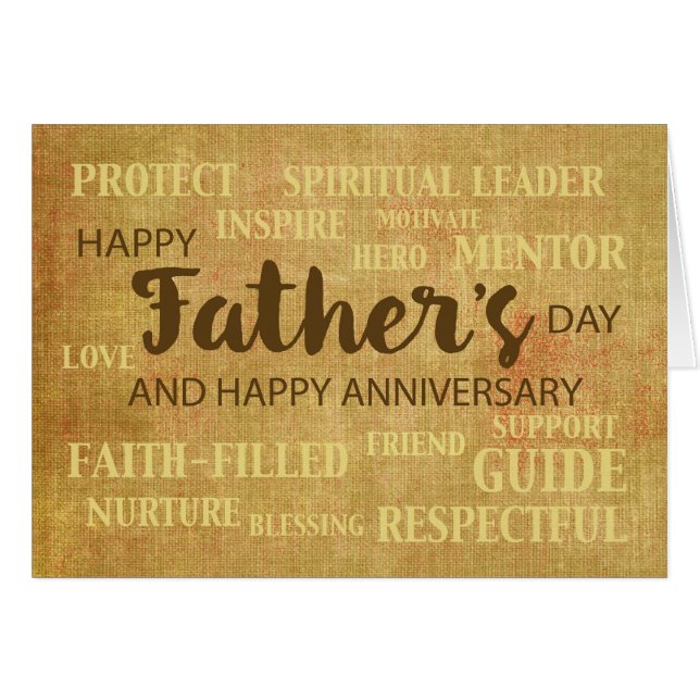 Aniversario del Día del Padre Cualidades Religiosa (Anverso (Horizontal))