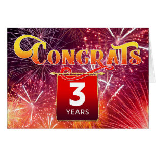 Aniversario del empleado 3 años de fuegos
