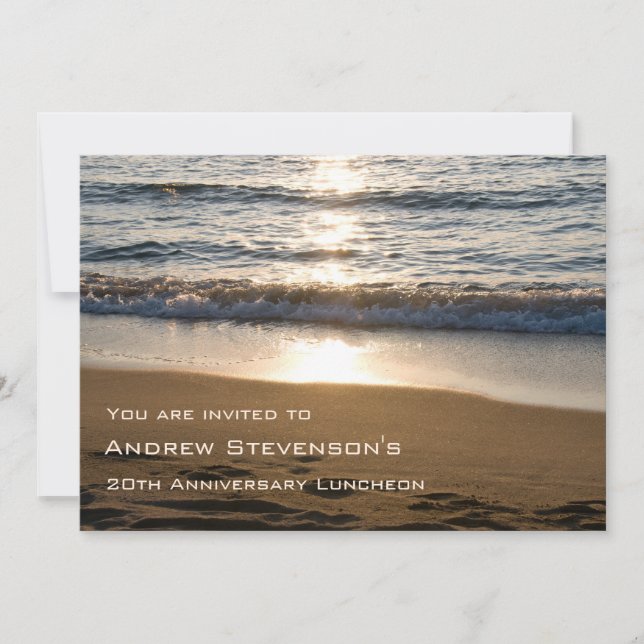 Aniversario del empleo Invitaciones al almuerzo (Anverso)