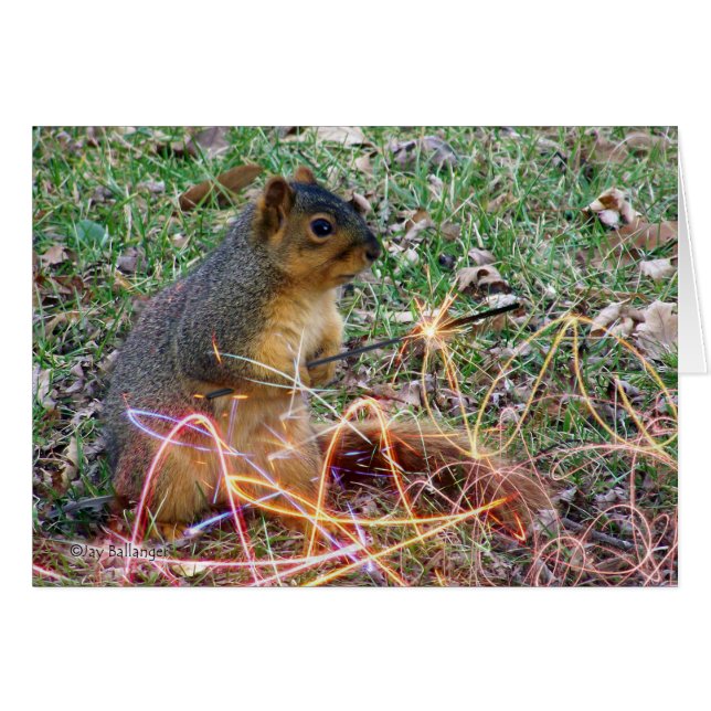 Aniversario del marido Amor Squirrel Sparkler (Anverso (Horizontal))