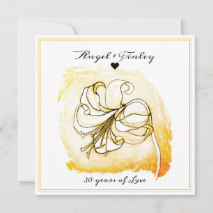 Aniversario del oro y la lirio blanco 30 Boda