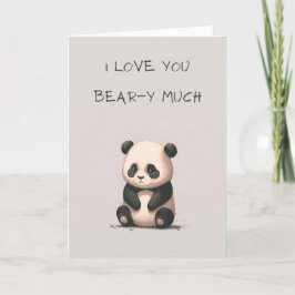 Aniversario del Oso Cute Panda o tarjeta de San Va