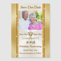 Aniversario del personalizado, salve imanes de fot