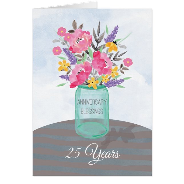 Aniversario Específico Bendición Jar Vase (Frente)