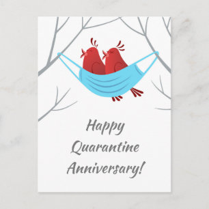 Aniversario Feliz Amo Aves Máscara Postales