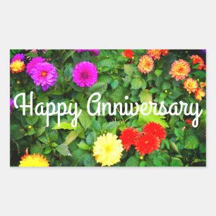 Aniversario feliz de varios Dahlias #1-2 Pegatinas