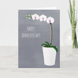 Aniversario feliz | Orquídeas | Tarjeta de nota so
