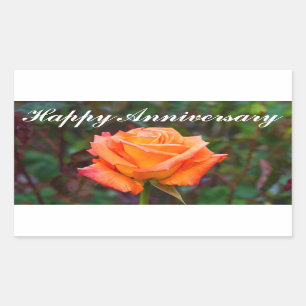 Aniversario feliz Rosa caribeño #2 Pegatinas