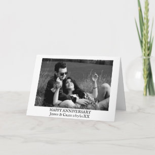 Aniversario feliz, tarjeta de foto personalizada