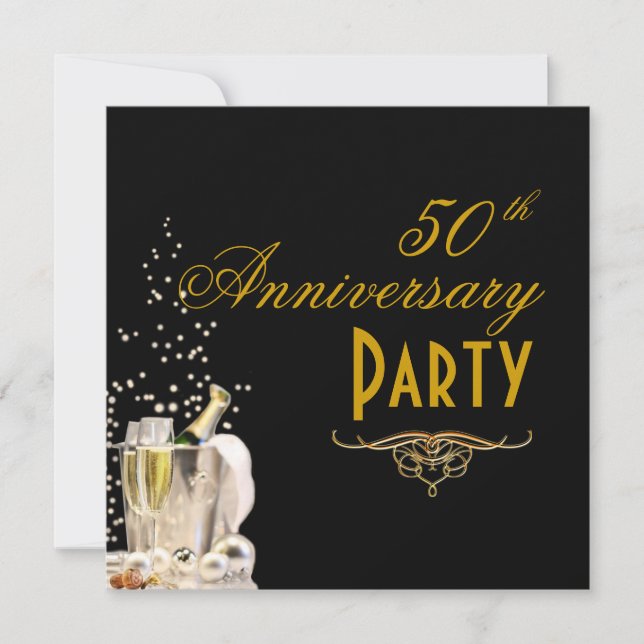 Aniversario, Invitaciones a las burbujas de champá (Anverso)