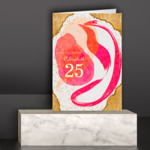 Aniversario laboral de 25 años en oro y rosa para