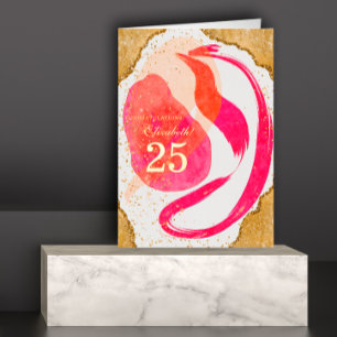 Aniversario laboral de 25 años en oro y rosa para
