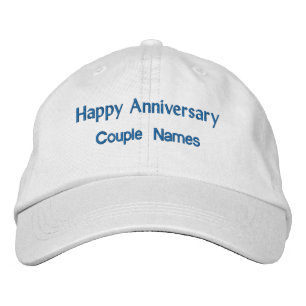 Aniversario personalizado desea dos nombres Gorras