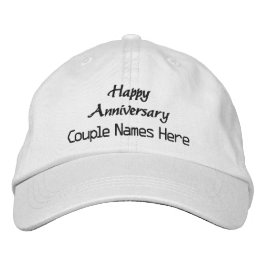 Aniversario personalizado desea dos nombres Gorras