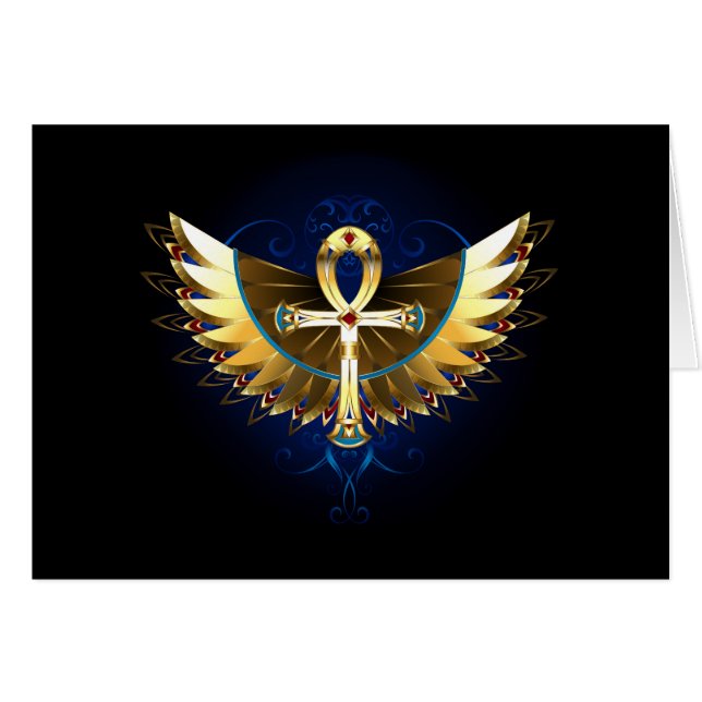 Ankh de oro con alas (Anverso (Horizontal))