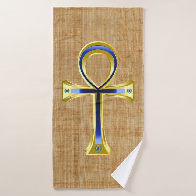 Ankh Y Scarabis Egipcios (Toalla de baño)
