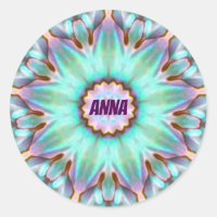 ANNA ~ Fractal Pegatina Paua Shell personalizado ~